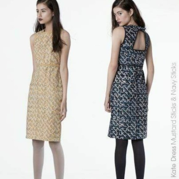 Dear Creatures Anthropologie Kate Mustard Dress - Picture 3 of 3